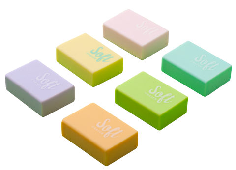 Гумка 1128 прямокутна PASTEL, 29х19,6х10 мм, BM.1128 Buromax